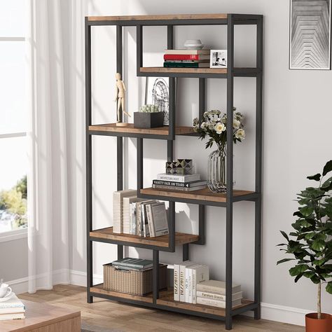 Wood Shelving Units, Large Bookcase, Industrial Bookshelf, Industrial Bookcases, Ladder Bookshelf, Corner Bookshelves, Small Bookshelf, Regal Design, Open Bookcase