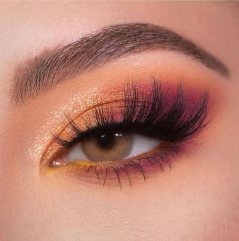 Eye Makeup Images, Pretty Eye Makeup, Orange Makeup, Cute Eye Makeup, Make Up Inspiration, Fall Makeup Looks, Eye Makeup Pictures, Smink Inspiration, Eye Makeup Designs