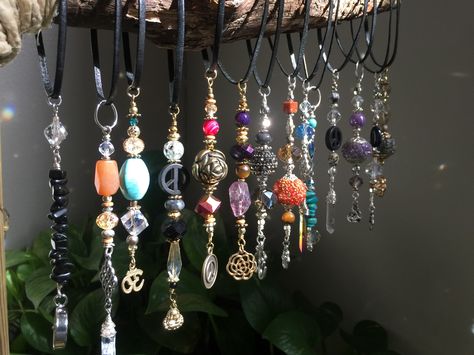 Rear View Mirror Decor Diy, Car Rear View Mirror Decor, Car Sun Catchers, Car Mirror Dangles, Crystal Car Hanger, Crystal Car Hanging, Car Crystals Rear View Mirror, Macrame Crystal Car Charm, Mirror Decor Ideas