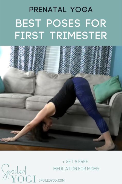 First Trimester Yoga Sequence, Yoga Poses For First Trimester, First Trimester Yoga Poses, Pregnancy Yoga First Trimester, First Trimester Yoga, Yoga First Trimester, Bed Yoga Poses, First Trimester Workout, Prenatal Yoga Poses