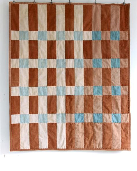 PIN • Instagram Quilting Wall Hangings, Quilt Hanging On Wall, Cyanotype Quilt, Mid Century Modern Quilt, Grace Rother, Cool Quilts, Granny Quilt, Simple Quilt Pattern, Quilted Wall Art