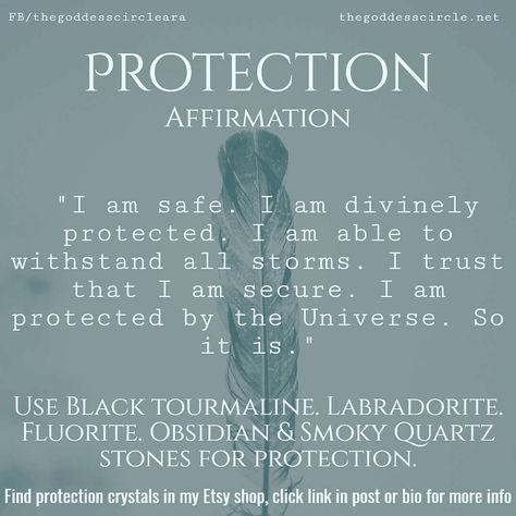 PROTECTION AFFIRMATION I Am Divinely Protected, Protection Affirmation, Divinely Protected, I Am Safe, Deliverance Prayers, Health Affirmations, Healing Affirmations, Inspirational Words Of Wisdom, Prayer For Protection