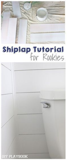 Installing your own shiplap can be an easy weekend project. Bridget from DIY Playbook provides a step-by-step tutorial for getting bright white shiplap walls in a bathroom. Easy Weekend Projects, Ship Lap, White Shiplap Wall, Diy Playbook, Decor Eclectic, Plank Walls, White Shiplap, Bathroom Redo, Bath Room