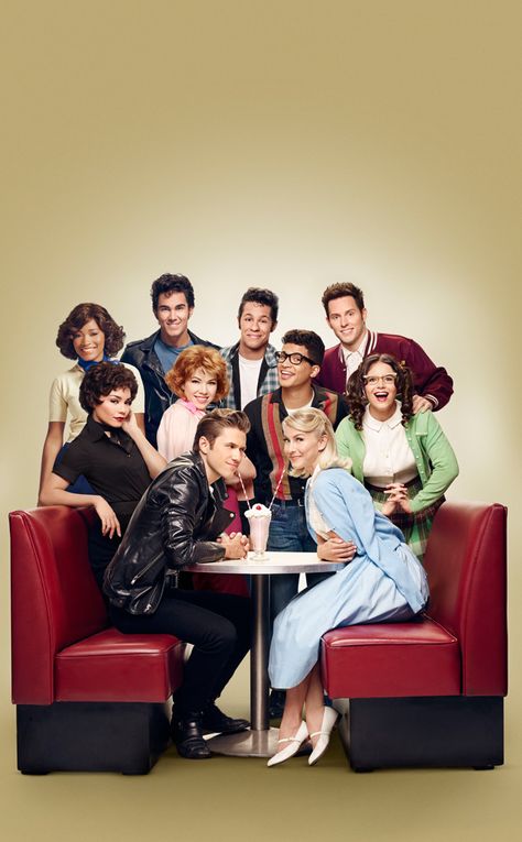 Who's excited for Grease Live? Because the cast sure is in the latest promo pics for Fox's very f... Grease Live, 1990 Style, Grease Movie, Grease Is The Word, Casting Pics, Broadway Musicals, Theatre Kid, Vanessa Hudgens, Original Movie