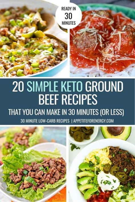 If you love to cook with ground or minced beef but you don't enjoy spending hours in the kitchen, then you'll love this collection of fast and easy keto ground beef recipes. Ground beef is so versatile and can be used for classic low-carb dished like burgers and bolognese as well as Asian dishes, salads and more. Dinner will be ready in just 30-minutes! Ideal for families, ketogenic and diabetic diets.  #ketogroundbeef #lowcarbbeefrecipes #ketodinner #glutenfree Carnivore Minced Beef Recipes, Keto Minced Beef Recipes, Cajun Dirty Rice Recipe, Keto Ground Beef Recipes, Keto Ground Beef, Recipes Ground Beef, Minced Beef Recipes, Minced Beef, Boiled Egg Diet Plan