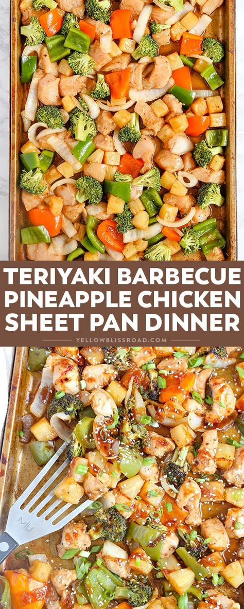 Pineapple Chicken Sheet Pan, Barbecue Pineapple Chicken, Barbecue Pineapple, Chicken Sheet Pan Dinner, Chicken Sheet Pan, Dinners Healthy, Sheet Pan Dinners Chicken, Sheet Pan Suppers, Sheet Pan Dinners Recipes