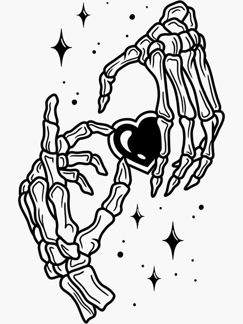 Skeleton Heart Tattoo, Skeleton Doodle, Skeleton Heart Hands, Skeleton Heart, Skeleton Love, Art Stencils, Skeleton Drawings, Black Skeleton, Skull Art Drawing