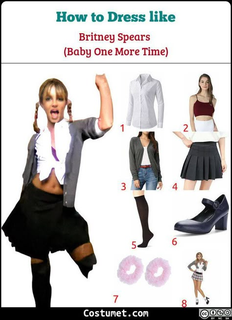 Britney Spears Halloween, Britney Spears Halloween Costume, Britney Spears Costume, Flight Attendant Costume, Britney Spears Outfits, Stewardess Uniform, Celebrity Costumes, Costumes For Teens, Baby One More Time