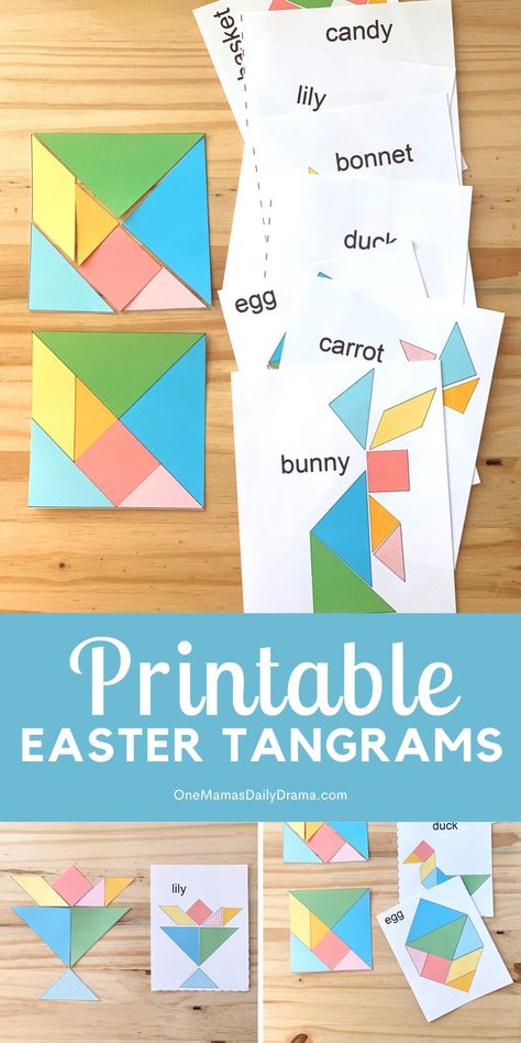 Use my Easter tangrams printable for a fun and educational busy activity for your little kid to solve the puzzles. Easter Puzzles Printable, Easy Diy Easter Cards, Daily Drama, Diy Easter Cards, Easter Puzzles, Easy Kid Activities, Puzzle Activity, Busy Activities, Daily Puzzle