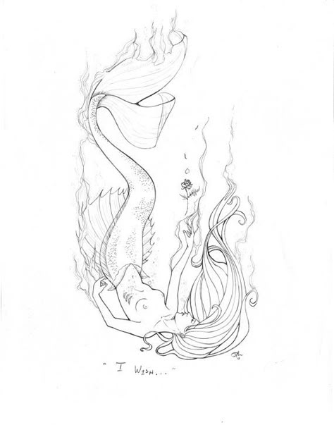 Tattoo Ideas Sketches, Drawing Tattoo Ideas, Mermaid Sketch, Mermaid Illustration, Mermaid Drawings, Drawing Tattoo, Mermaid Tattoo, Mermaid Tattoos, Mermaids And Mermen