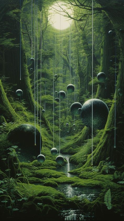 Scifi Jungle, Sci Fi Forest, Alien Worlds Landscape, Alien Planet Landscapes, Futuristic Forest, Alien Tree, Alien Jungle, Futuristic Nature, Alien Forest