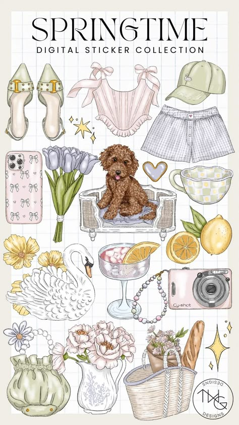 ♻️

Find beautiful, high-quality clipart for your springtime projects. This collection includes flowers, animals, nature scenes, and more. Perfect for DIY projects, party decorations, and more!

#spring #springtime #clipart #diy Digital Art Sticker Ideas, Spring Stickers Free Printable, Cute Sticker Collage, Spring Aesthetic Stickers, Digital Journaling Aesthetic, Sticker Inspo Aesthetic, Twg Designs, Printable Journal Stickers, Journal Stickers Printable