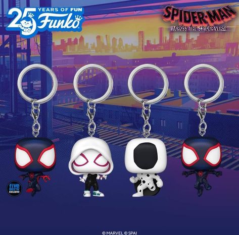 Funko Pop Keychain, Character Ships, Pop Keychain, Spider Man Across The Spider Verse, Across The Spider Verse, Croc Charms, Miles Morales, Funko Pops, Spider Verse