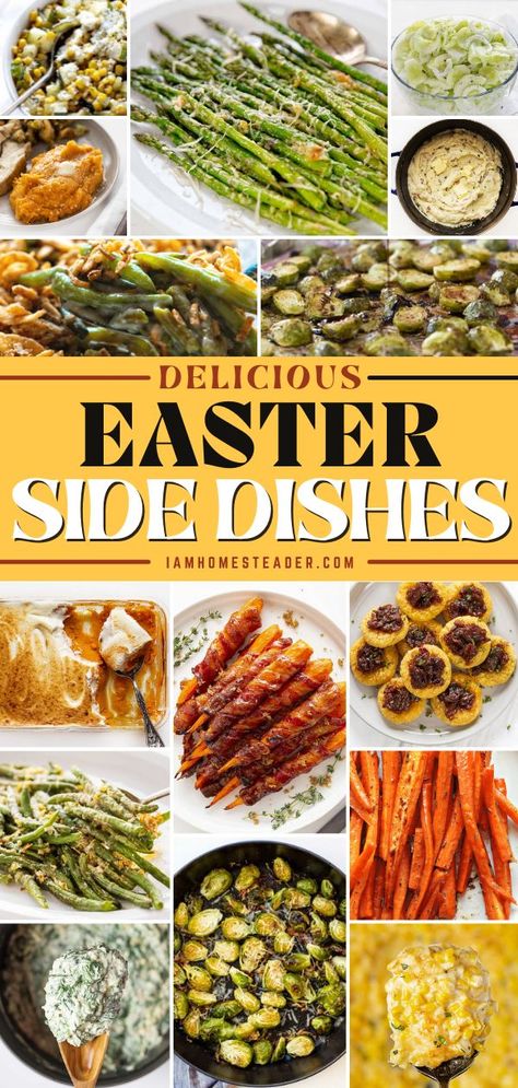 Easter Potluck Side Dishes, Potluck Easter Dishes, Easter Vegetable Recipes, Gluten Free Easter Sides, Easter Veggies Sides, Easter Grilling Ideas, Easter Recipes Ideas Dinner Sides, Easter Dinner Ideas Sides Veggies, Healthy Easter Sides