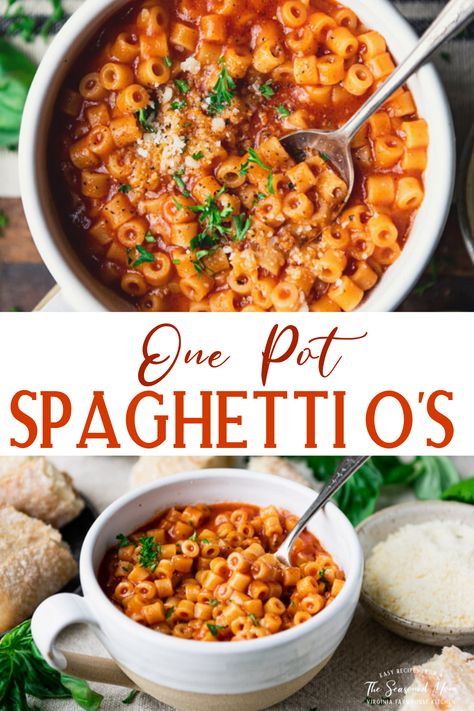 One Pot Homemade O’s, Quick Easy Healthy Food Ideas, Easy Pasta Recipes For Picky Eaters, Tiny Star Pasta Recipes, Quick Easy Dinner No Meat, Healthy Spaghetti O's, Home Made Spaghetti O's, Small Noodle Pasta, Mini Pasta Recipes