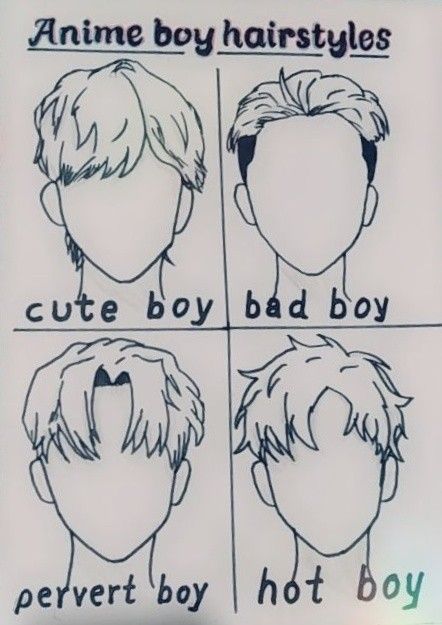 Boy Hair Sketch, How To Draw Boy Hair, Boy Hair Drawing, People Sketches, Easy People Drawings, Drawing Hairstyles, Boy Sketch, Profile Drawing, Anime Boy Hair