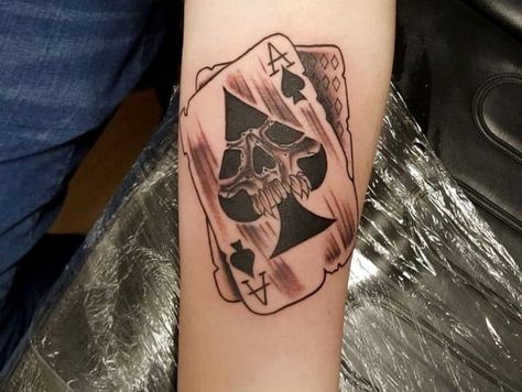 Top 71 Best Ace of Spades Tattoo Ideas - [2020 Inspiration Guide] Ace Tattoo Design, Ace Tattoos, Ace Tattoo One Piece, Joker Card Tattoo, Portgas D Ace One Piece, Spades Tattoo, Ace Of Spades Tattoo, Playing Card Tattoos, Thigh Tattoo Men