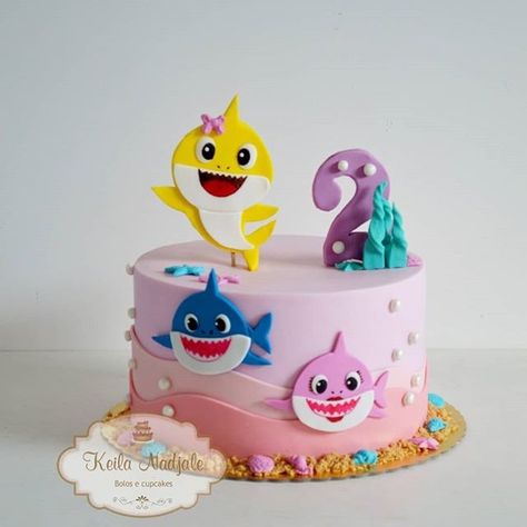 Cake 2 Year Baby Girl, 2 Year Birthday Theme Girl Cake, Birthday Cakes For 3 Year Girl, Pinkfong Birthday Cake, Birthday Cake Baby Girl 2 Year, Birthday Cakes For 2 Year Girl, Baby Shark Torte, Birthday Cake For Baby Girl 2nd, Cake For 3 Year Girl