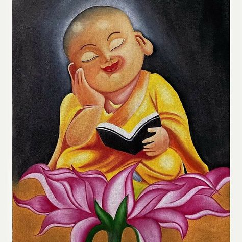 Laughing Buddha Painting, Laughing Buddha Wallpapers, God Pencil Drawing, Buddha Statue Home, Buddha Wallpapers, Ganesh Art Paintings, Buddha Art Drawing, Modern Art Canvas, Modern Art Canvas Painting