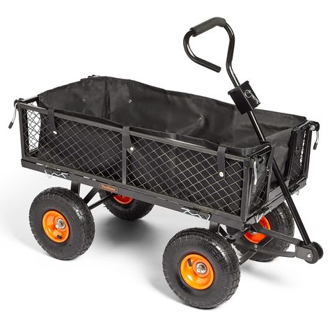 VonHaus Garden Cart – Trolley, Trailer, Truck, Utility Wagon with Wipe Clean Lining, Mesh Panels, Steel Frame, 350kg Weight Capacity – Heavy Duty for Outdoors, Festivals, Tools, Plants, Logs, Camping : Amazon.co.uk: Garden Utility Wagon, Garden Cart, Colonial Furniture, Garden Power Tools, Sideboard Tv Unit, Tv Bracket, Wardrobe Furniture, Light Work, Garden Maintenance