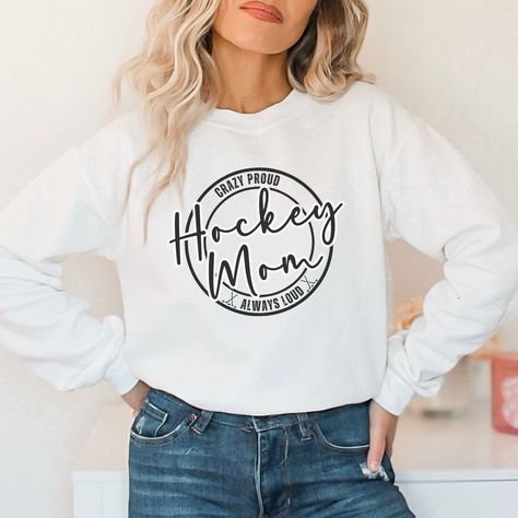 Hockey Mom Shirts, Hockey Sweatshirts, Hockey Gifts, Hockey Player, Hockey Fans, Hockey Mom, Mama Shirts, Sports Mom, Mom Sweatshirt