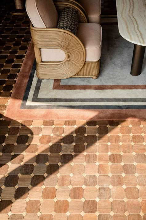 The Art of Mixing Patterns | BOWERBIRD Interiors Barcelona Hotel, Retail Interior Design, Modern Mexican, Tile Floors, Aesthetic Inspiration, Retail Interior, Studio Interior, Tile Flooring, Soho House