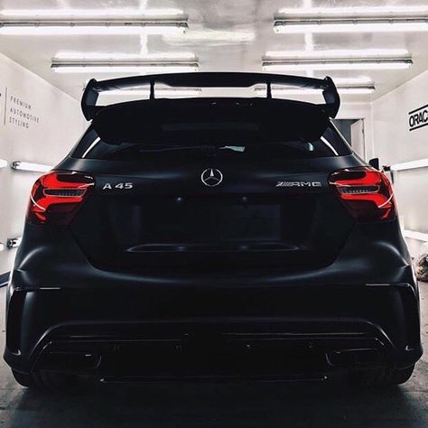 Mercedes AMG Mercedes Benz A45 Amg, Mercedes A45 Amg, Blacked Out Cars, Luxury Suv Cars, Mercedes A45, Black Mercedes Benz, Merc Benz, A45 Amg, C 63 Amg