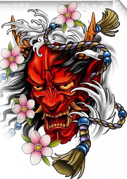 Omni Mask Japanese Tattoo, Omni Tattoo, Foo Dog Tattoo Design, Oni Tattoo, Care Bear Tattoos, Foo Dog Tattoo, Hannya Mask Tattoo, Lotus Tattoo Design, Samurai Tattoo Design