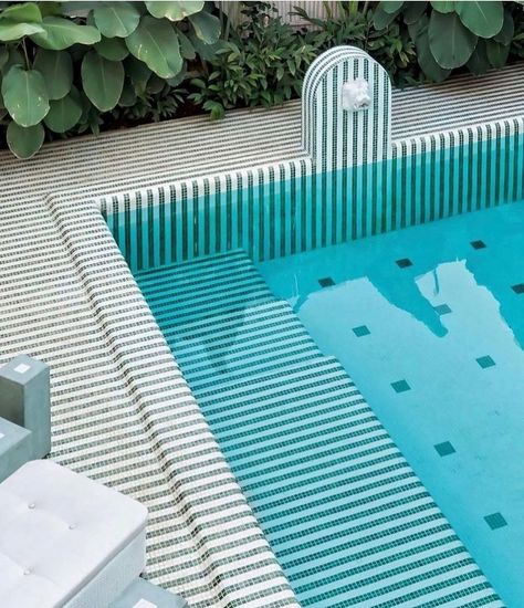 Striped Pool, Pool House Cabana, Resort Pools, 2024 Style, Edie Parker, April 15, Pool House, Style Board, Swimming Pools