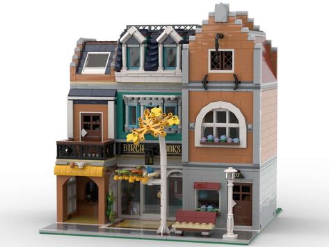 Lego Bookshop, Lego Mini, Modular Building, Building Instructions, Minecraft Ideas, Lego Parts, Group Of Companies, Lego Minifigures, Mini Figures