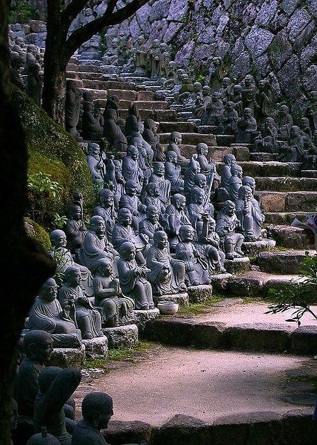 Statue Stairs, Kyoto, Japan | Flickr - Photo Sharing! Misawa Japan, Buddha Statues, Kyushu, Kamakura, Babymoon, Stairway To Heaven, Japan Photo, Bhutan, Kyoto Japan