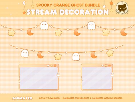 Animated Ghost, Kawaii Spooky, Animated Twitch Overlay, Stream Overlay, Twitch Overlay, Twitch Stream, Spooky Cute, Silly Things, Halloween Theme