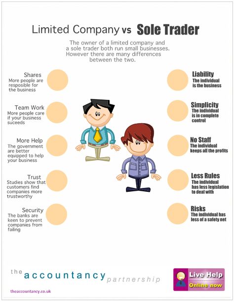 Fresh on IGM > Limited Company Vs Sole Trader - http://infographicsmania.com/limited-company-vs-sole-trader/ Accounting Classes, Sole Trader, Business Infographics, Gk Questions And Answers, Healthy Baby Food, Limited Company, Gk Questions, Self Employment, Business Studies