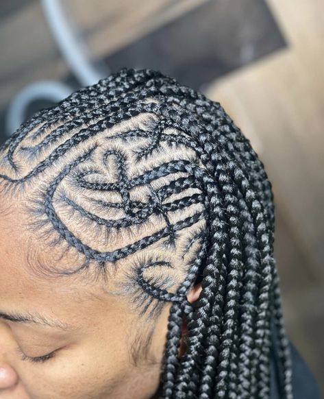 Creative Braided Hairstyles For Black Women, Plait Backs On Black Women, Tetris Braids, Fire Braids, Creative Braided Hairstyles, December Hairstyles, Hair Plaits, Braid Styling, Braids Cornrows