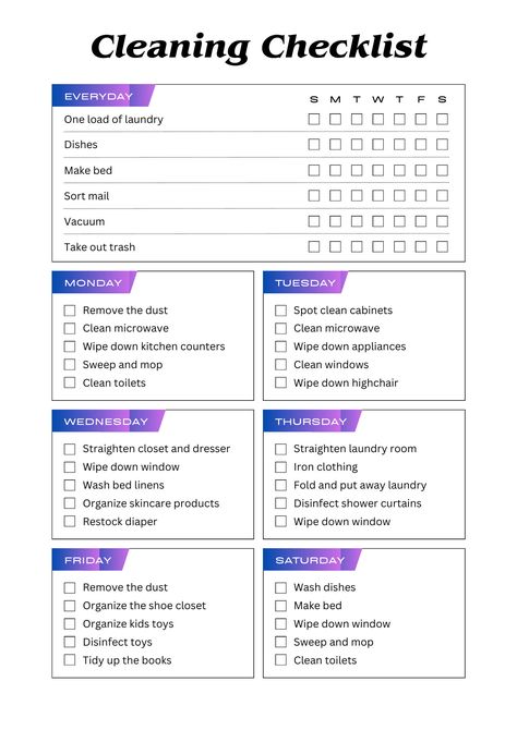 This cleaning checklist includes all of the essential chores to address all year long. Cleaning can be a bit tedious at times however this template has been created to simplify your day-to-day tasks! Basic Cleaning Checklist, Simple Cleaning Checklist, Cleaning Cabinets, Cleaning Inspiration, Diy Home Cleaning, Clean Microwave, House Cleaning Checklist, Todo List, Online Security