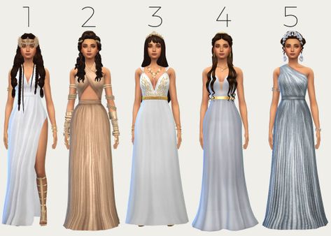 Medieval, Tudor, Renaissance Sims 4 CC Finds na Tumblrze Dresses Sims 4, Sims 4 Cc Dress, Cc Dress, Roman Dress, Greek Dress, Greek Goddess Dress, Sims Medieval, Goddess Vibes, Goddess Outfit