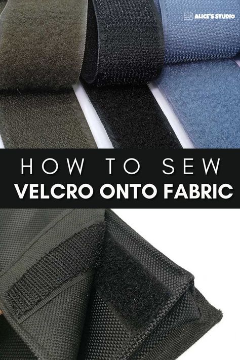 Diy Velcro Patches, How To Sew Velcro To Fabric, Sewing Velcro On Fabric By Hand, Sewing Velcro On Fabric, How To Make Velcro Stick Again, Sewing Belt Loop, Loop Pillow, Velcro Wallet, Hand Stitching Techniques