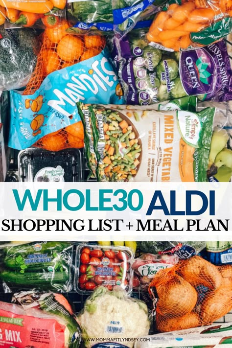 Whole Food Meals For Families, Whole30 Aldi Meal Plan, Aldi Budget Grocery Lists, Aldi's Shopping List, Whole 30 Grocery List Shopping, Whole 30 Whole Foods Shopping List, Aldi Meal Prep Healthy, Elimination Diet Grocery List, Aldi For Diabetics