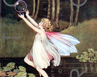 Fairy Plays With Pink Bubbles. Vintage Fairy Tale Illustration. Digital Fairy Download. Ida Rentoul Outhwaite Print. Ida Rentoul Outhwaite, Fairy Illustration, Elves And Fairies, Fairies Elves, Vintage Fairies, Antique Illustration, Fairy Magic, Flower Fairies, Illustration Vintage