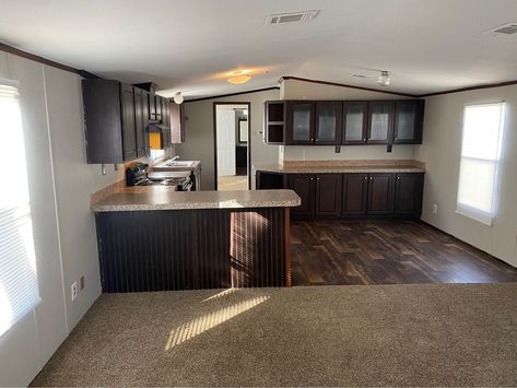 Redo Trailer Mobile Homes, Single Wide Trailer Kitchen Remodel, Remodel Trailer Mobile Homes Single Wide, Single Wide Mobile Home Kitchen Remodel, Mobil Home Kitchen, Trailer Kitchen Remodel Single Wide, Double Wide Trailer Remodel, Mobile Home Decorating Living Room, Trailer Home Remodel