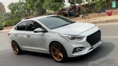 Hyundai Verna modified with cosmetic add-ons and ECU remapping Hyundai Verna Modified, Verna Modified, Verna Car, Hyundai Verna, Rich Cars, How To Get Tan, Leather Seat Covers, Add Ons, Alloy Wheel