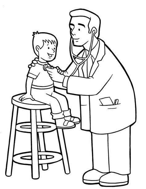 Doctor Coloring Pages - Best Coloring Pages For Kids Doctor Coloring Pages, Doctor Drawing, Pop Art Coloring Pages, Doctor For Kids, Boy Coloring, Kid Coloring Page, Barbie Coloring Pages, Coloring Pages For Boys, Community Helpers