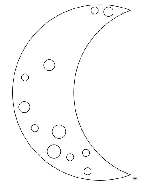 Print these moon coloring pages and templates, including moon phases, to help entertain and educate your little ones. Print from home. 100% FREE! Art For Babies, Moon Coloring Pages, Infant Room, Star Template, Moon And Star, Templates Printable Free, Space And Astronomy, Moon Art, Moon Phases