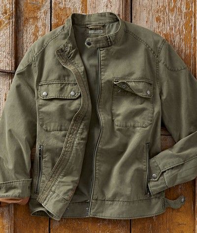 Olive Menswear, Mens Green Jacket, Army Jacket Men, Mechanic Clothes, Cool Jackets For Men, Olive Coat, Cotton Jacket Men, Military Jackets, Jackets Sweaters