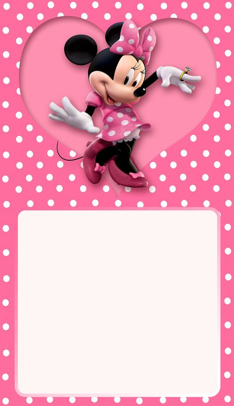 Vitóriaconvida Minnie Invitations, Birthday Party Invitations Free, Minnie Mouse Birthday Party Decorations, Mickey Mouse Birthday Invitations, Mickey Mouse Invitation, Minnie Mouse Birthday Invitations, 1st Birthday Invitation Template, Minnie Mouse Invitations, Minnie Mouse 1st Birthday