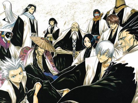 Captains Watch Bleach, Bleach Captains, Kenpachi Zaraki, Soul Society, Toshiro Hitsugaya, Orihime Inoue, Bleach Fanart, Anime Bleach, Bleach Characters