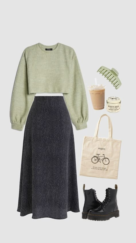 Niche Boards, Stile Blair Waldorf, Adrette Outfits, Beige Tote, Fest Outfits, Modesty Outfits, Green Outfits, Cute Modest Outfits, Easy Trendy Outfits