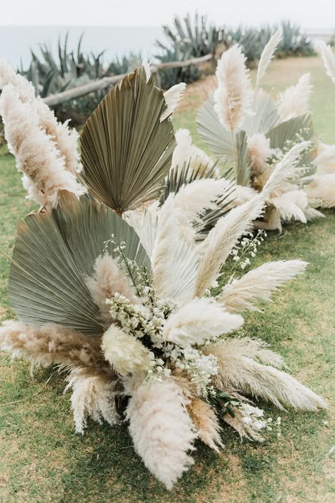 Pampas Arrangement, Brown Pampas, South Wedding, White Palette, All White Wedding, Love Fest, Australian Wedding, Boho Wedding Decorations, Coastal Wedding