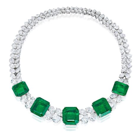 Luxury Hand-set Emerald Diamond Necklace, Luxury Hallmarked Emerald Necklace, Luxury Hallmarked Diamond Emerald Necklace, 1stdibs Jewelry, Luxury Hand-set Emerald Necklace In Fine Jewelry Style, Luxury Fine Jewelry: Polished Emerald Necklace, Harry Winston Jewelry, Harry Winston, Diamond Alternatives