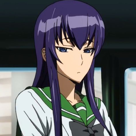 Saeko Busujima Icon, Saeko Busujima, Anime Highschool, The Dead, Purple, Anime, Hair